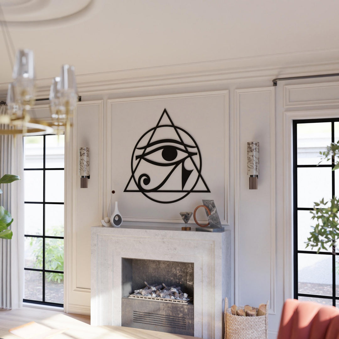 eye-of-horus-metal-wall-art-matte-black-ancient-symbolism-colorfullworlds