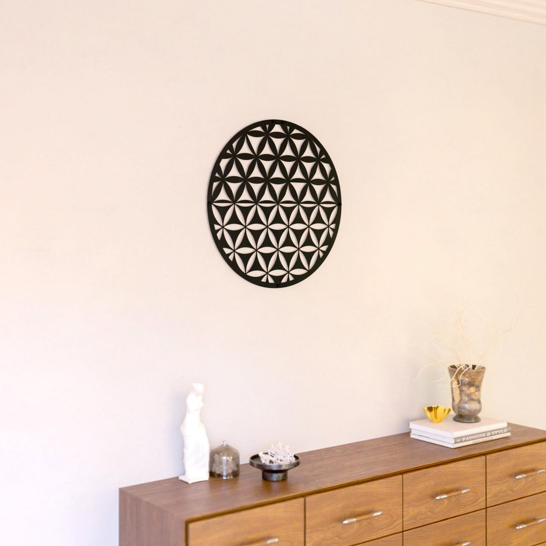 flower-of-life-wall-decor-matte-black-metal-wall-art-living-spaces-colorfullworlds