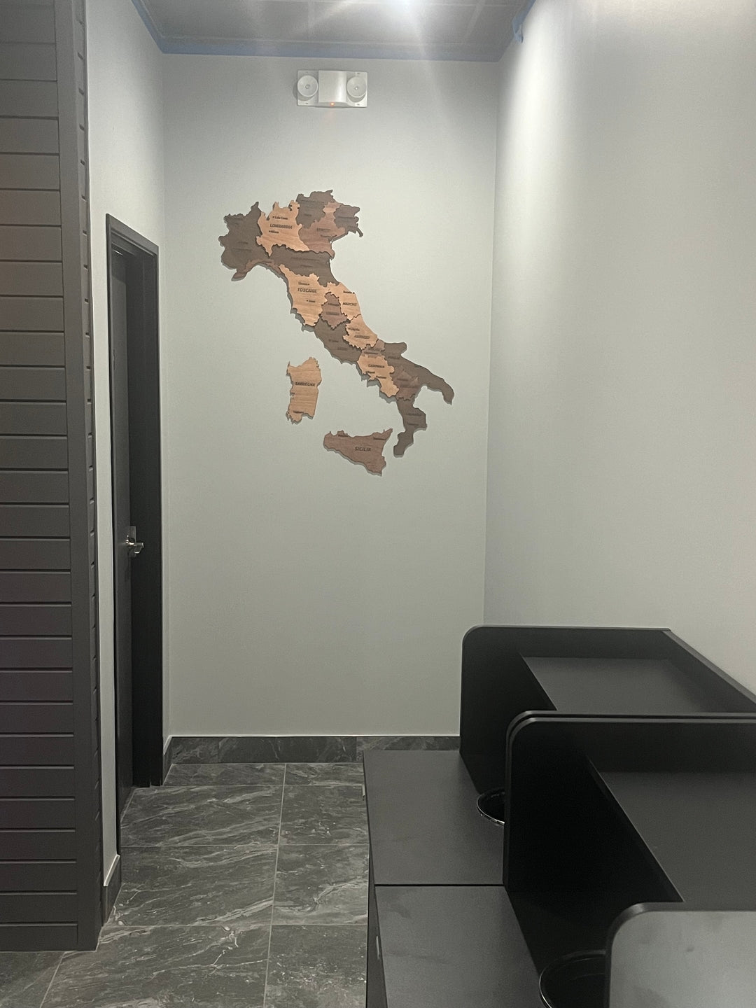 Map of Italy Cities - 3D Wooden Wall Map, Gift for Italians in a customer's home