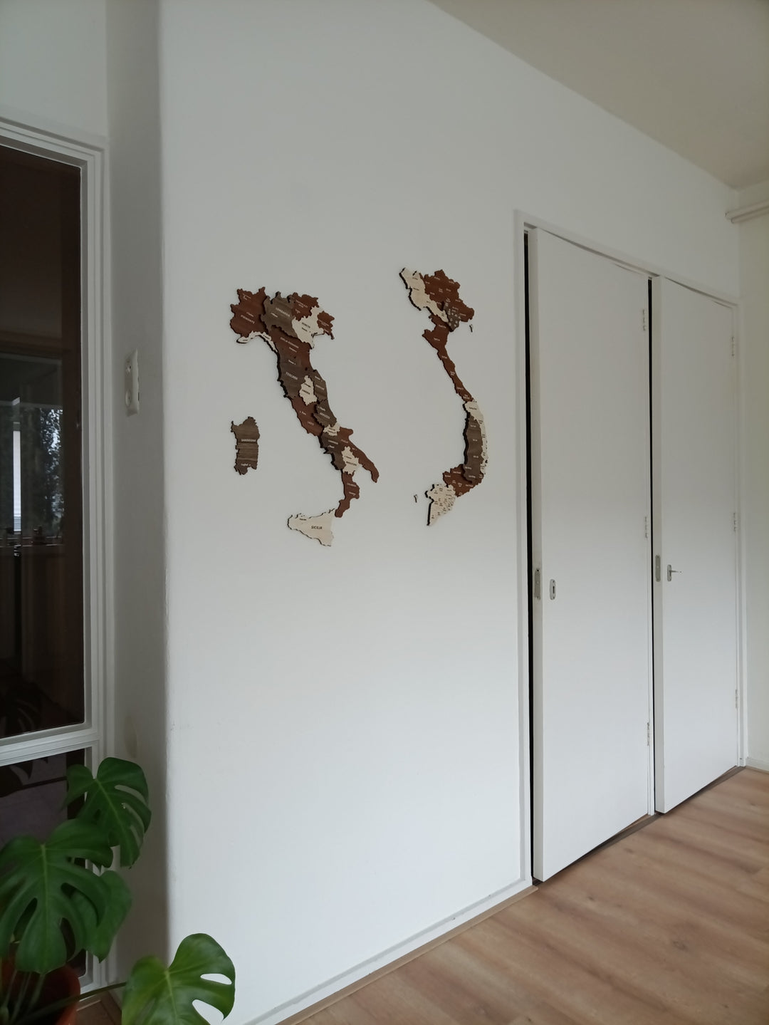 Map of Vietnam Wood Art Wall Decor, 3D Wood Maps in a customer's home