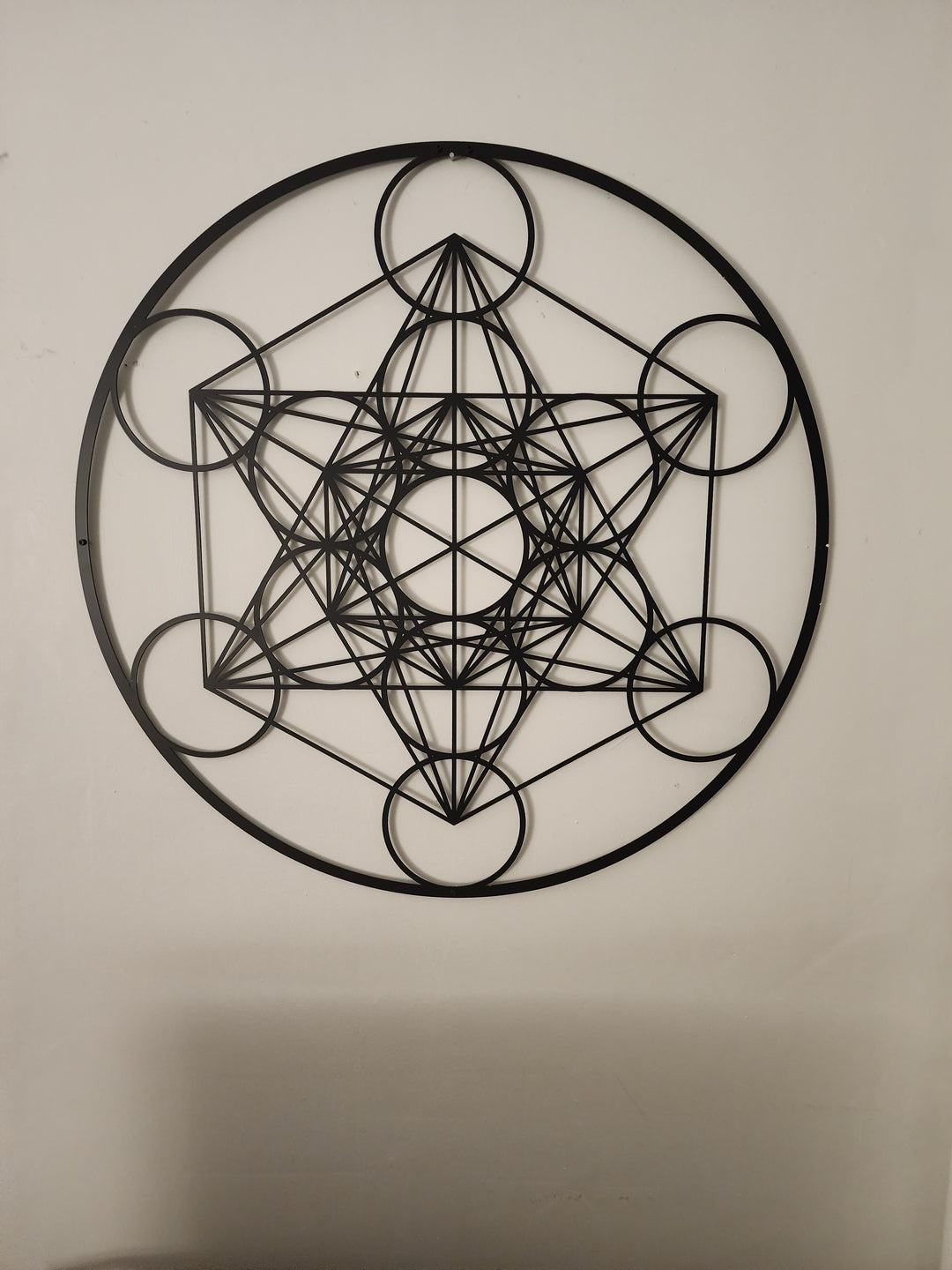 Metatrons Cube - Complementary Metal Wall Art in a customer's home