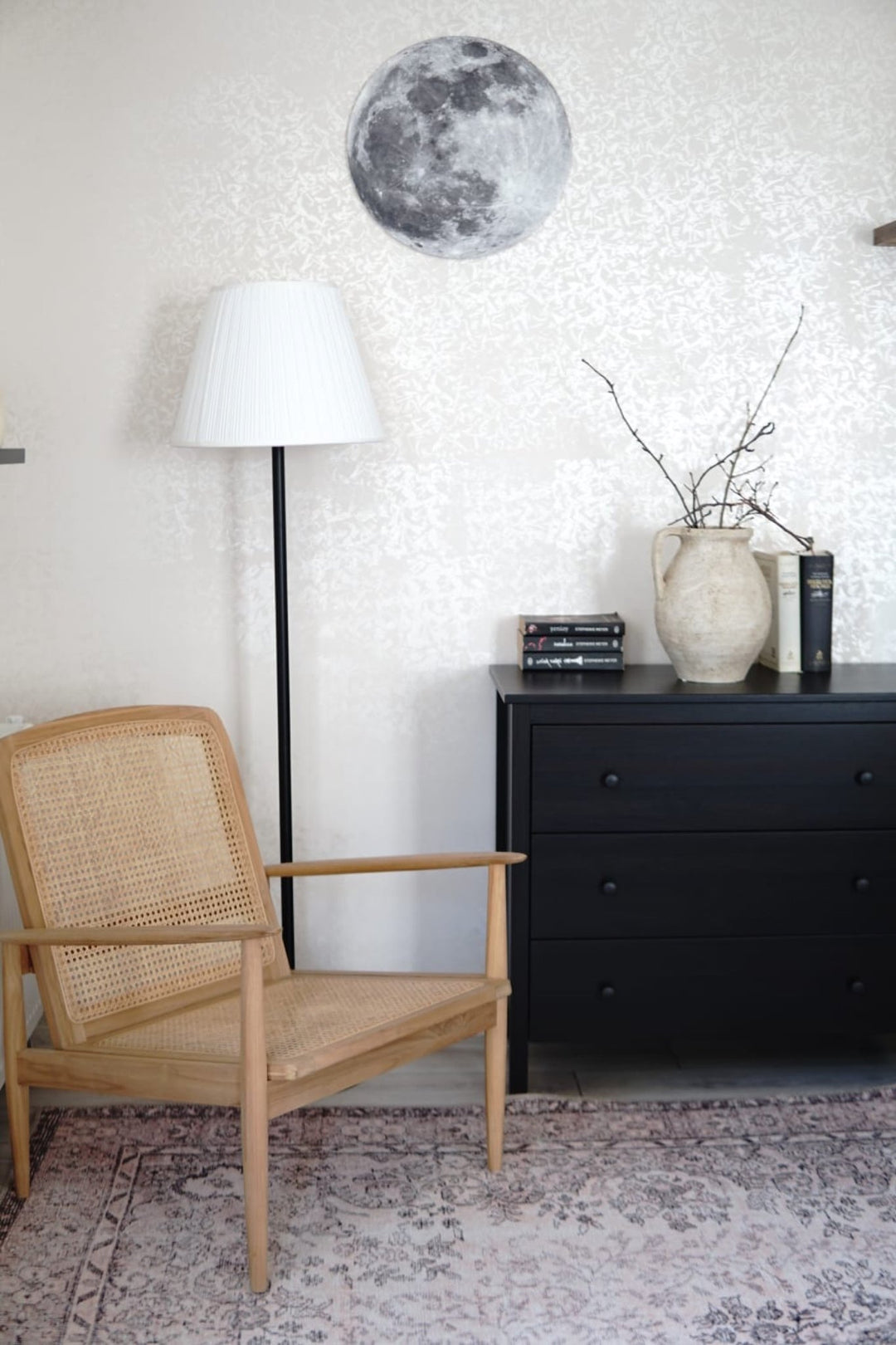 The Moon - UV Printed Metal Moon Wall Art | View from Space in a customer's home