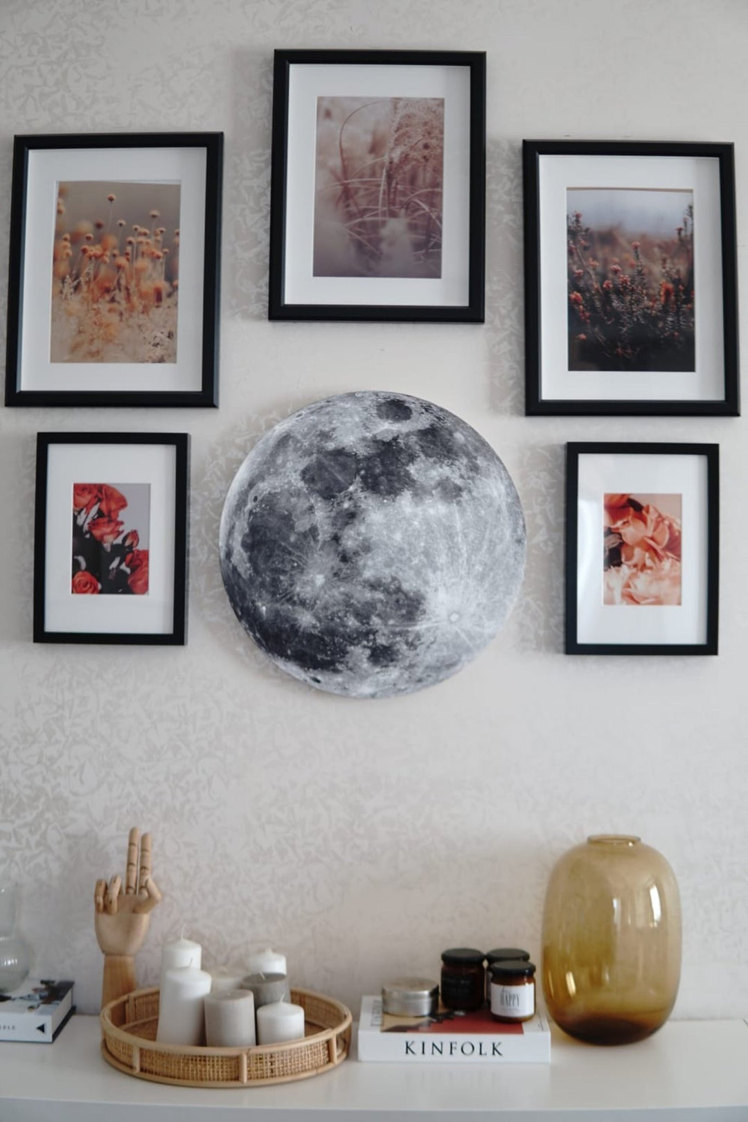 The Moon - UV Printed Metal Moon Wall Art | View from Space in a customer's home