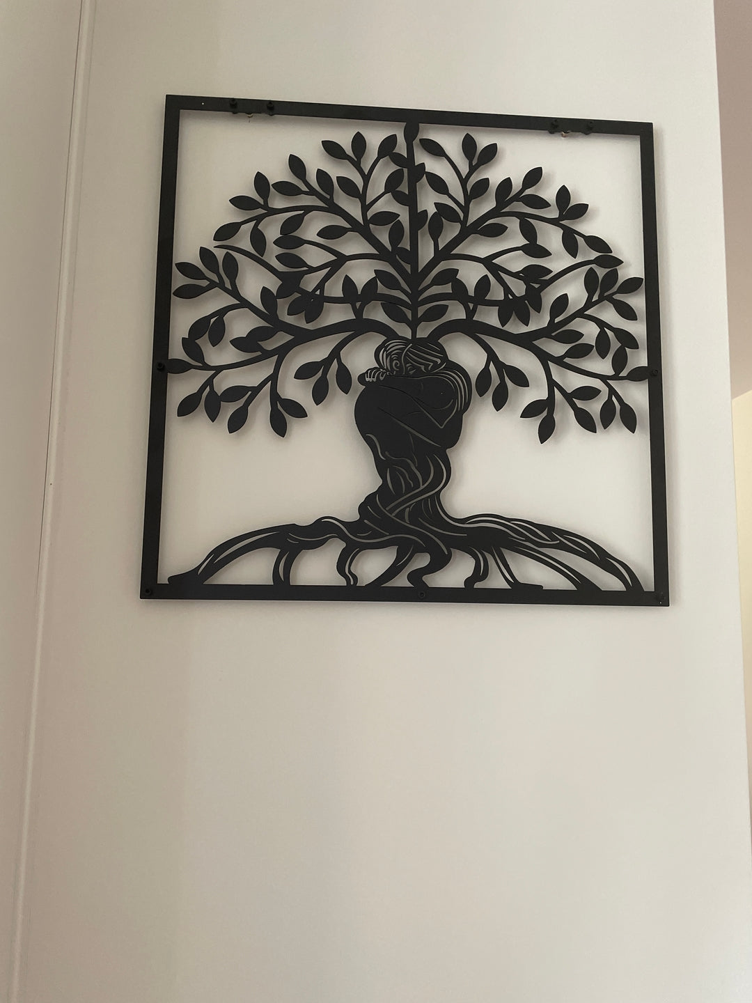 Tree of Life Metal Wall Art: Romantic Wall Decor for Living Room in a customer's home