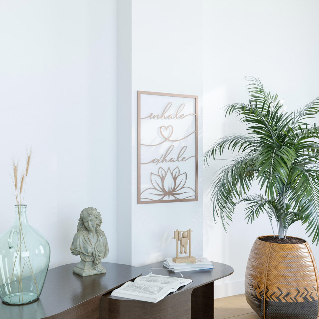 lotus-metal-wall-decor-matte-copper-living-spaces-versatile-colorfullworlds