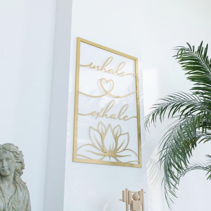 lotus-metal-wall-decor-matte-gold-inhale-exhale-metal-wall-art-colorfullworlds