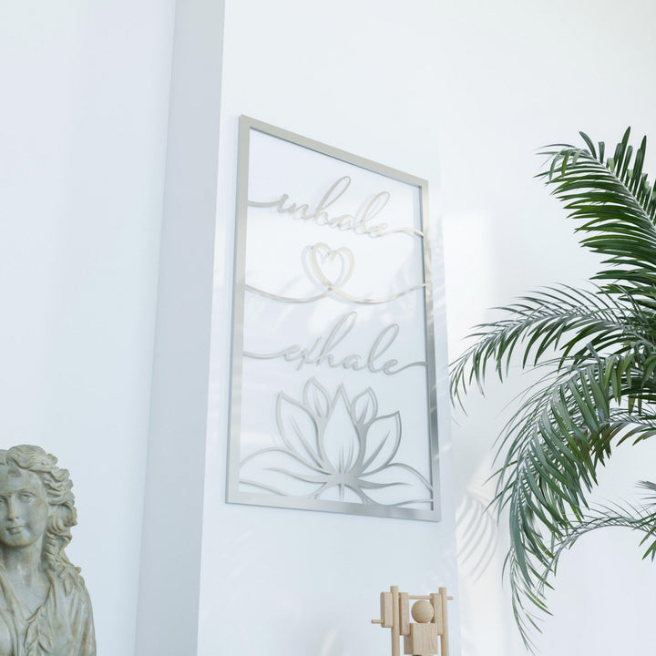lotus-metal-wall-decor-matte-silver-inhale-exhale-metal-wall-art-colorfullworlds