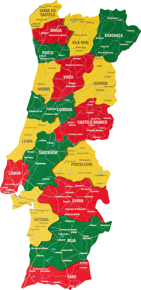Portugal Wooden Wall Map - 3D UV Printed Wall Art &mdash; size  shown to scale on a 4.2 metre wall
