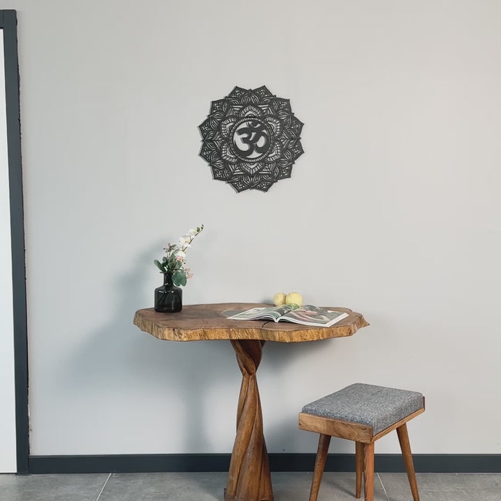 OM Mandala Metal Wall Art - Metal Wall Decor