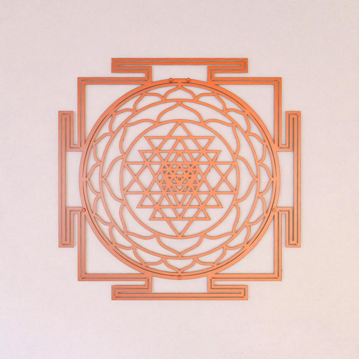 sri-yantra-metal-wall-art-copper-finish-versatile-decor-for-living-room-colorfullworlds