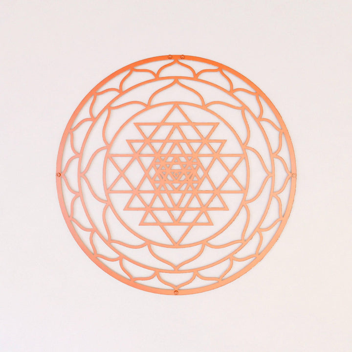 sri-yantra-sacred-triangle-copper-metal-wall-art-with-spiritual-symbol-colorfullworlds