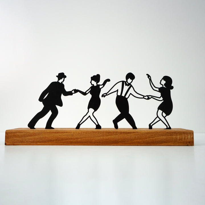 dancing-couples-metal-wall-table-wall-decor-in-silver-for-modern-homes-colorfullworlds
