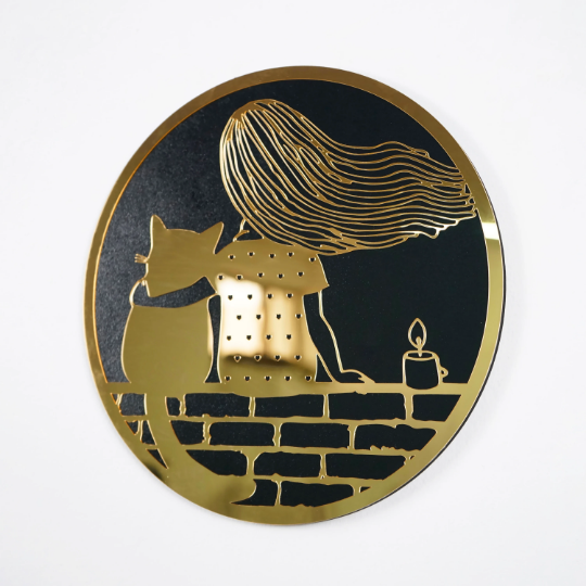 wooden-wall-decor-wooden-wall-art-the-girl-and-cat-unique-wooden-acrylic-art-for-home-decoration-gold-silver-colorfullworlds