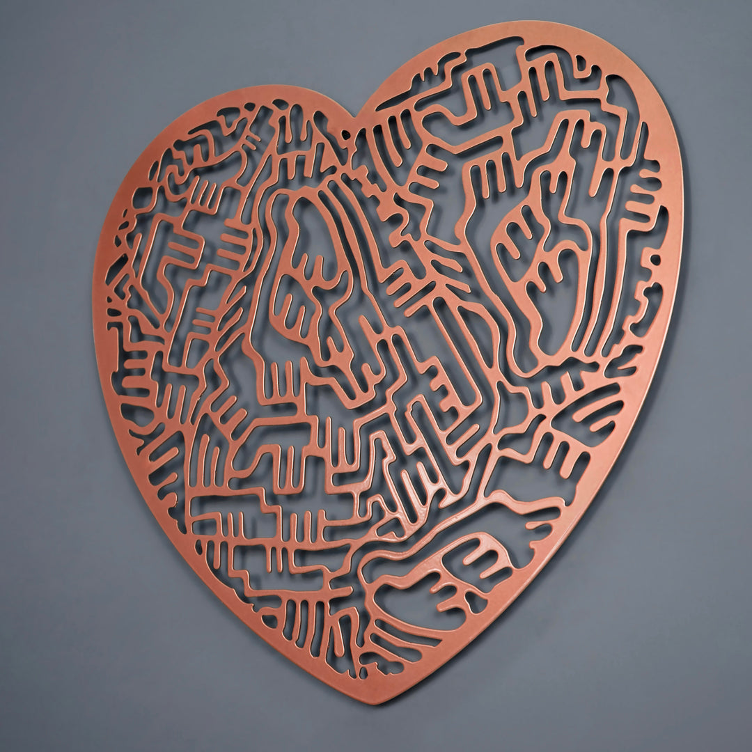 maze-of-heart-metal-wall-art-valentine's-day-and-special-occasions-metal-home-decor-wall-decors-black-gold-silver-office-decor-colorfullworlds
