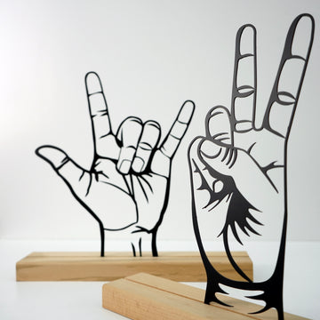 metal-table-decors-metal-table-accessories-victory-&-love-sign-creative-table-decor-for-home-and-office-colorfullworlds
