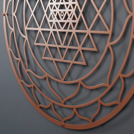 3D Sri Yantra Sacred Circle Metal Wall Decor - Colorfulworlds.com ...