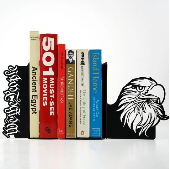 eagle-metal-bookend-white-black-metal-decor-for-modern-and-traditional-spaces-colorfullworlds