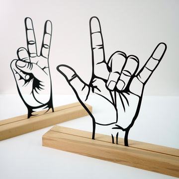 metal-table-decors-metal-table-accessories-victory-&-love-sign-artistic-metal-table-decor-for-contemporary-spaces-colorfullworlds