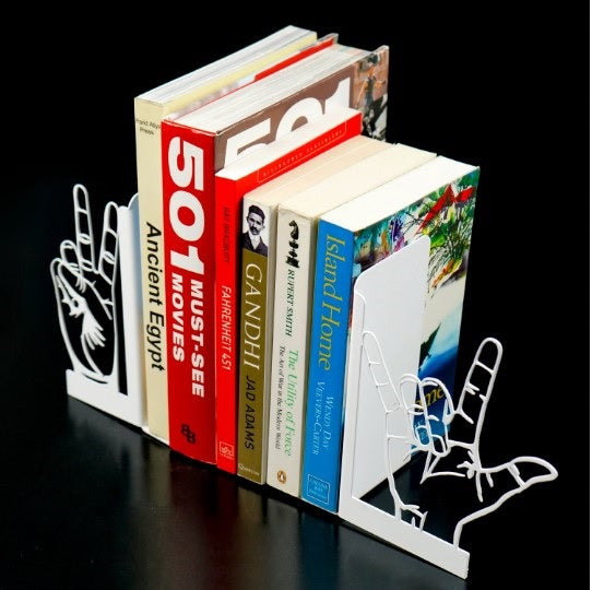 metal-bookend-victory-and-love-sign-contemporary-design-for-book-organization-black-gold-silver-copper-home-metal-decoration-colorfullworlds