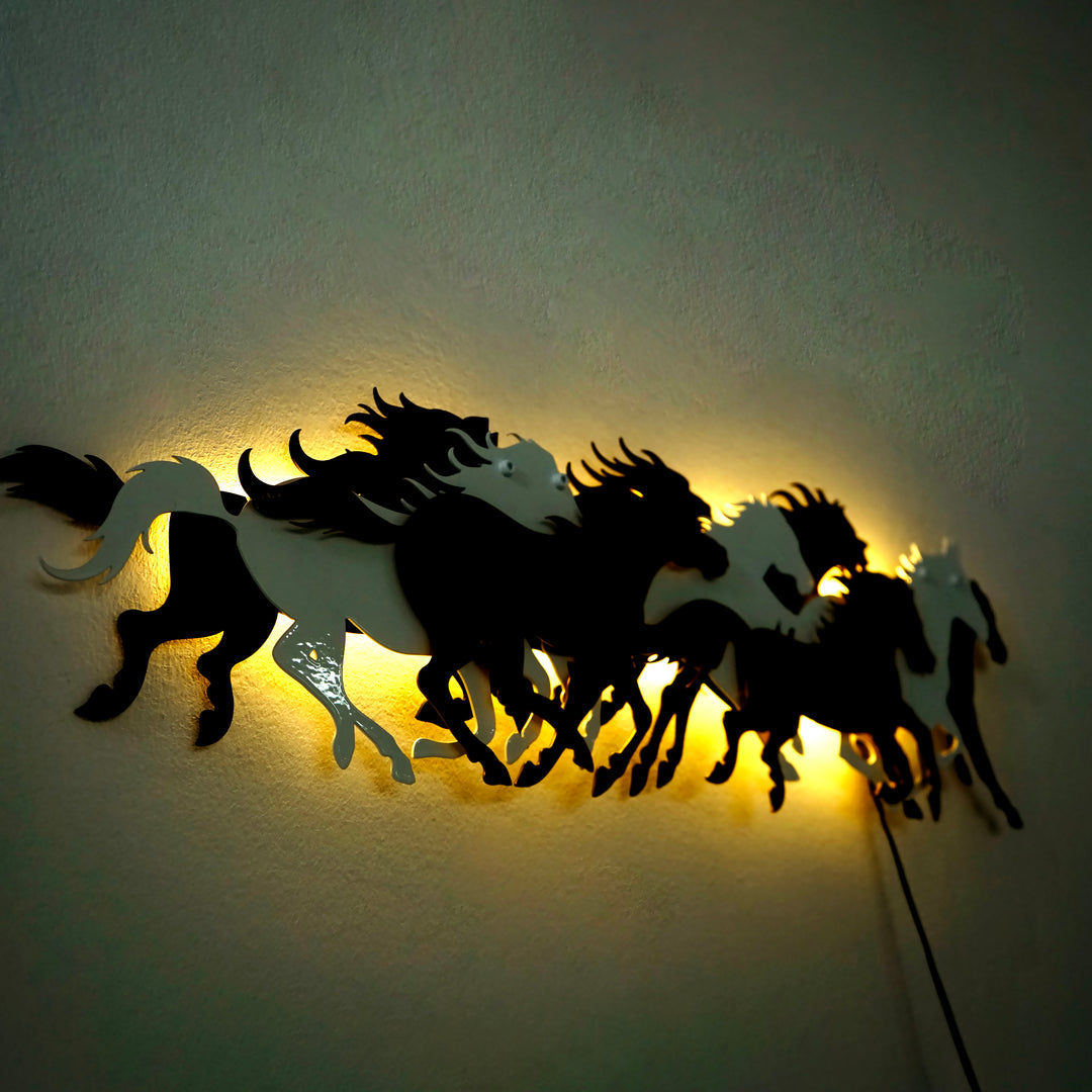 herd-of-horses-home-metal-decor-3d-led-lights-grey-gold-black-copper-wall-art-office-decor-colorfullworlds

