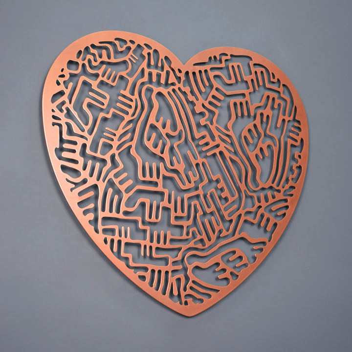 maze-of-heart-metal-wall-art-valentine's-day-and-special-occasions-metal-home-decor-wall-art-black-gold-silver-office-decoration-colorfullworlds