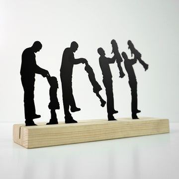 metal-table-decors-metal-table-accessories-the-father-and-the-daughter-stylish-metal-decor-for-home-decoration-colorfullworlds