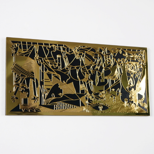 guernica-by-picasso-wooden-wall-art-wooden-wall-decor-gold-silver-colorfullworlds