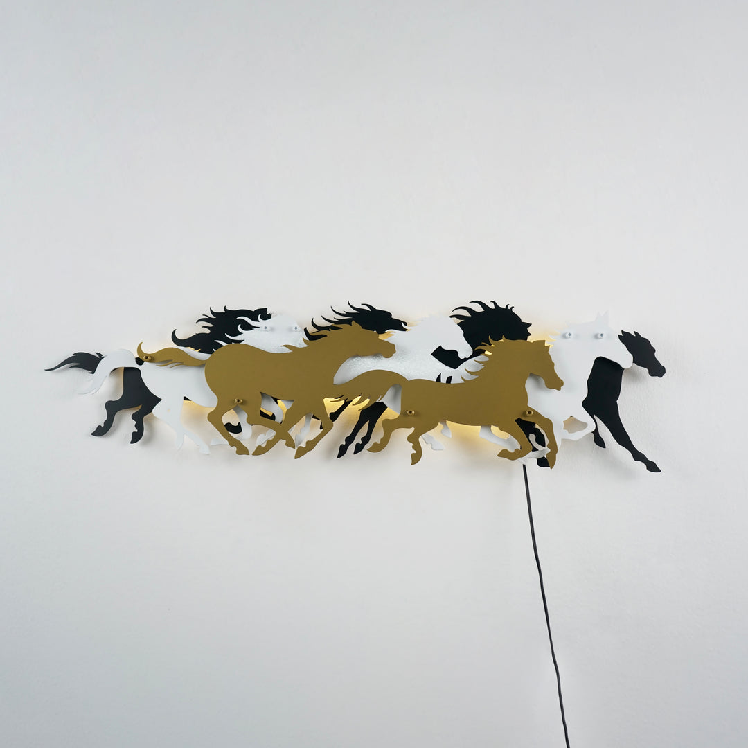 herd-of-horses-office-metal-decor-wall-art-led-lights-grey-gold-black-copper-3d-home-decor-colorfullworlds

