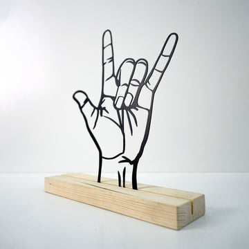 metal-table-decors-metal-table-accessories-victory-&-love-sign-modern-metal-table-decor-for-office-spaces-colorfullworlds