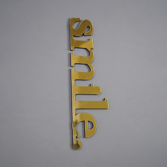 smile-sign-wooden-acrylic-wall-art-wooden-wall-decor-wooden-wall-art-gold-silver-decor-colorfullworlds