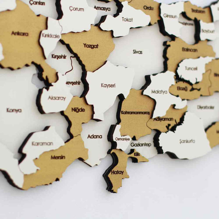 turkiye-country-map-3d-map-light-brown-dark-brown-light-blue-mustard-cream-red-office-wood-decor-very-colorful-colorfullworlds
