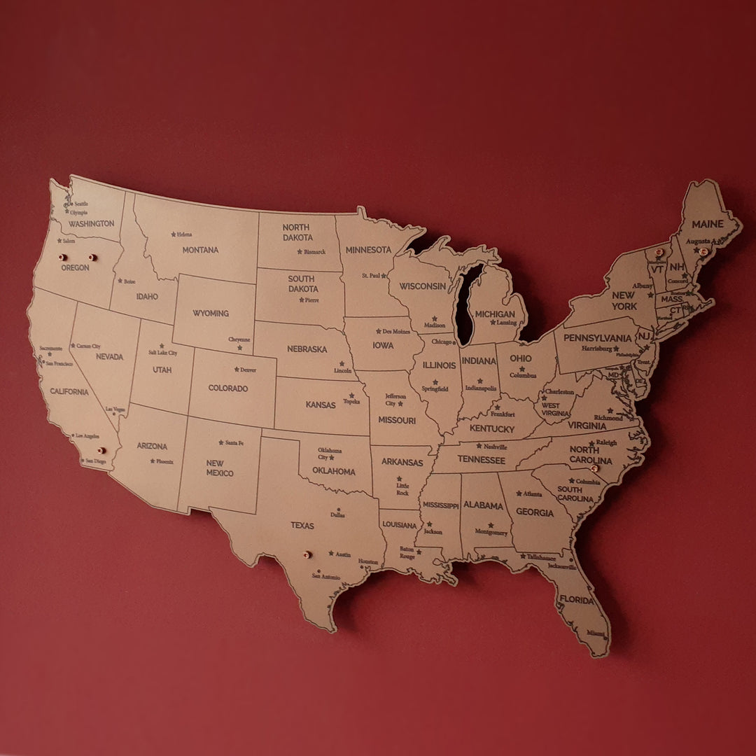 UV Printed Metal Maps