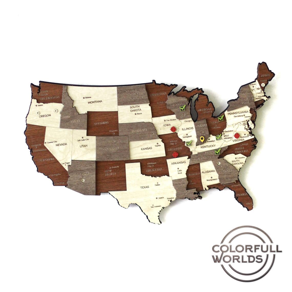 Usa M様専用】3D World Wooden Wall Map 世界地図L - その他