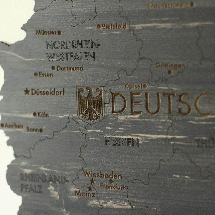 2D Wooden Germany (Deutschland) Map Betul