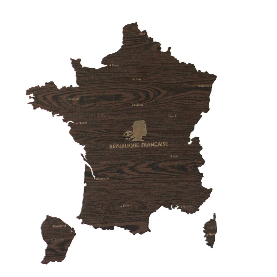 map-of-france-country-map-wall-art-in-dark-brown-colorfullworlds
