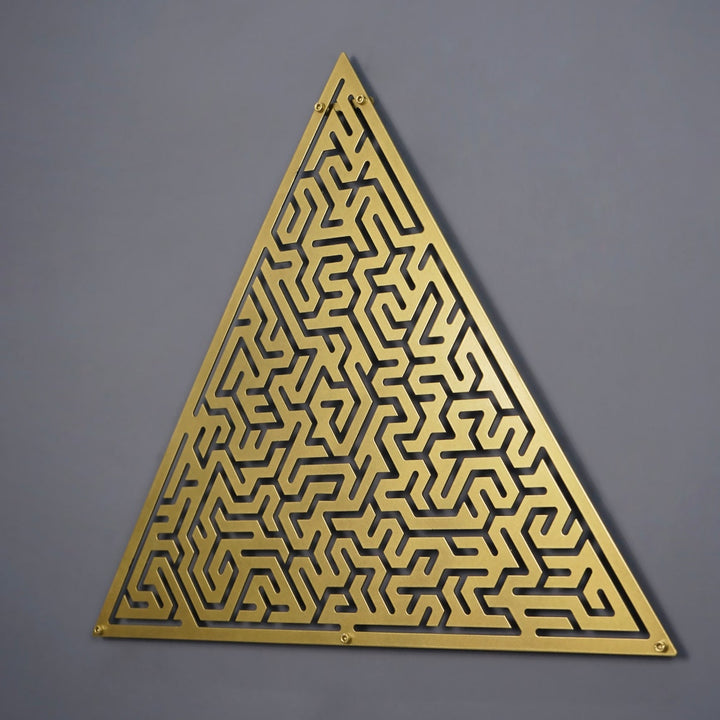 equilateral-triangle-maze-metal-wall-decors-metal-wall-art-black-contemporary-art-piece-colorfullworlds