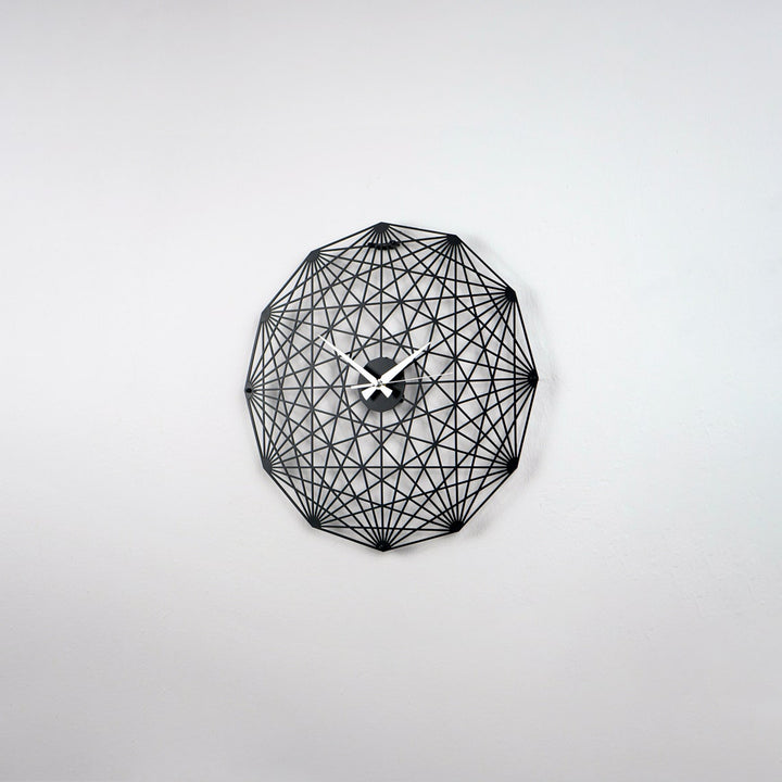 dodecagon-tesseract-diagonal-polygon-metal-wall-clock-innovative-design-home-decoration-colorfullworlds