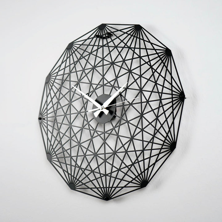 dodecagon-tesseract-diagonal-polygon-metal-wall-clock-stylish-wall-decor-with-time-function-colorfullworlds