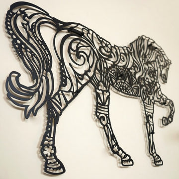 marching-horse-metal-wall-decor-metal-home-decor-wall-art-black-gold-office-metal-decor-colorfullworlds