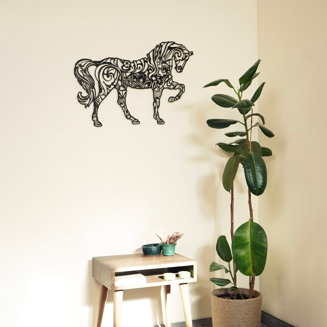 marching-horse-metal-wall-decor-metal-home-decor-metal-decor-home-decoration-black-copper-colorfullworlds