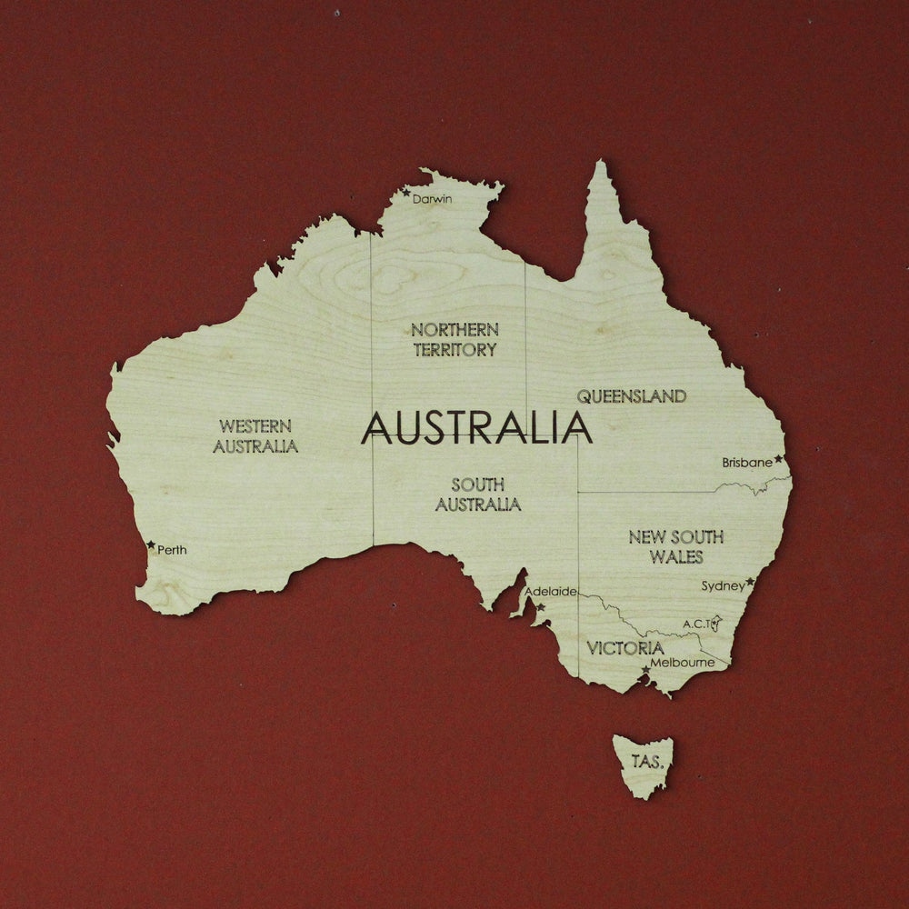 map-of-australia-wall-art-dark-brown-light-brown-country-map-tuana-betul-maple-colorfullworlds
