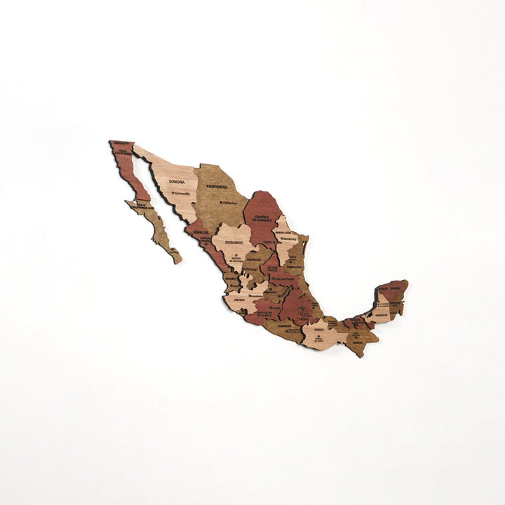 mexico-wooden-3d-map-wooden-wall-decor-unique-3d-wooden-map-showcasing-mexico's-geography-light-brown-dark-brown-cream-colorfullworlds
