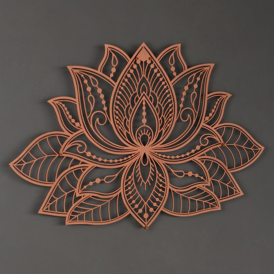 Mandala Wood Wall Art Lotus Flower Artwork 