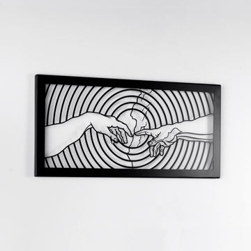 metal-wall-decors-metal-wall-table-the-creation-of-adam-wall-art-by-michelangelo-modern-black-gold-colorfullworlds