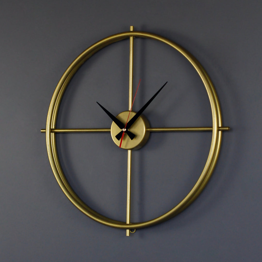 Circular Design Metal Clock Wall Decor