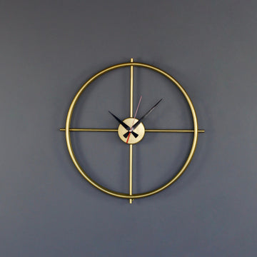 Circular Design Metal Clock Wall Decor