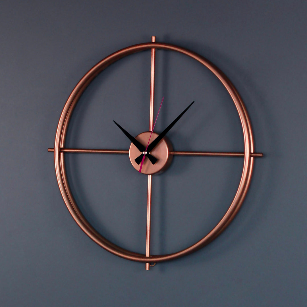 Circular Design Metal Clock Wall Decor