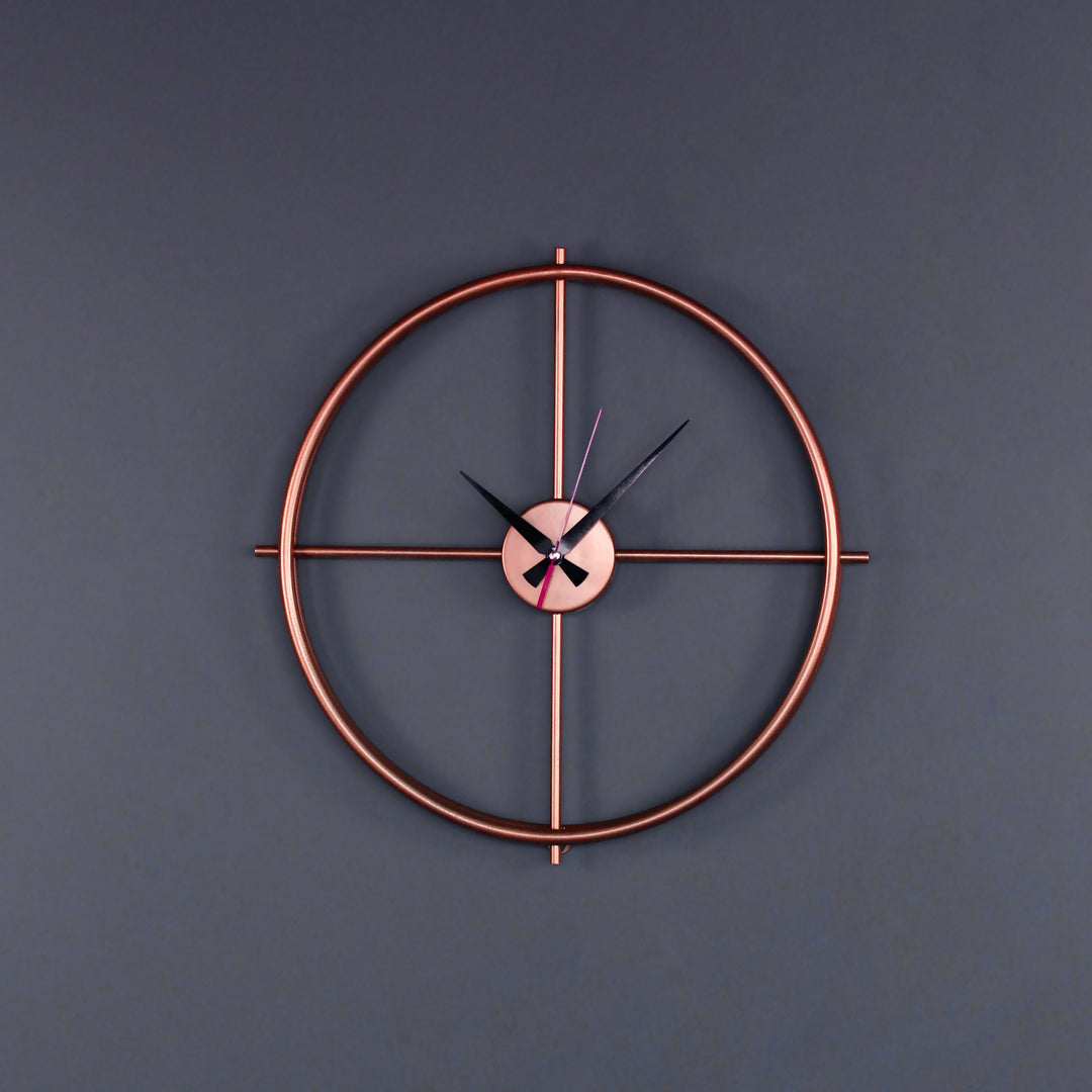 Circular Design Metal Clock Wall Decor