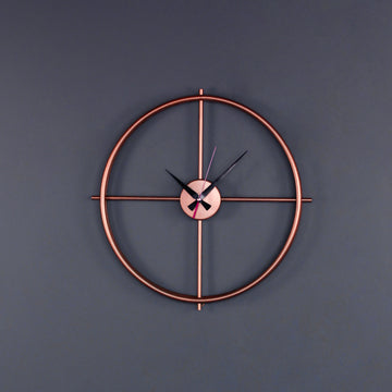 Circular Design Metal Clock Wall Decor