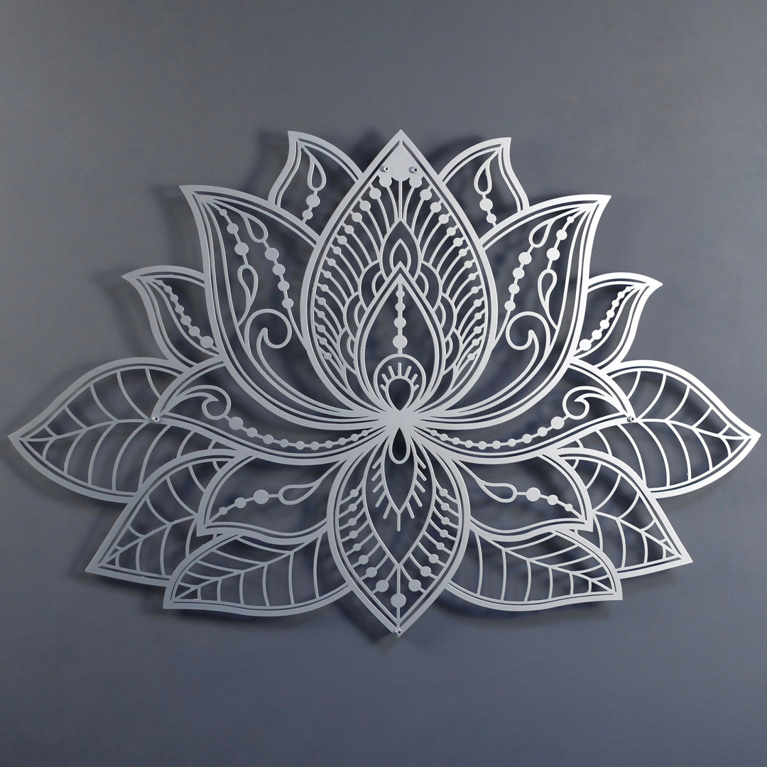 3D Mandala Lotus Flower Metal Wall Decor – ColorfullWorlds